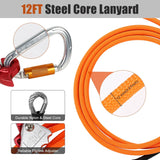 Tree Climbing Spikes Set for Tree Work, Adjustable Tree Climbing Gear with Safety Seat for Tree Climbing and 10FT Steel Wire Core Flip Line Kit for Outdoor Jungle Survival Fruit Picking image 4