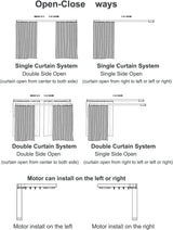 Electric Smart Curtains System, Automatic Curtain Opener, Motorized Curtains Rod with Remote, Compatible with Alexa/Google Home/Tuya App (Up to 204inches) image 2