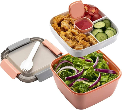 Lunch Bento Box Work Compartment Cute Ladies Microwave Portable Container Cutlery Picnic Set(E)