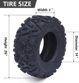 26x12x12 Atv Tires, Set of 2 Atv Tires 26x12-12 6PR, All Terrain Atv/Utv Off-Road Tires, Black image 4