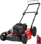 21" 2-in-1 Push Lawn Mower, 125cc Engine, Adjustable Cutting Height, Lightweight, Easy Assembly image 2