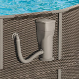Gallons Per Hour 2 in 1 Filter Pump and Skimmer System with Clamps and 1.5 Inch Hose Fitting for Above Ground Swimming Pools image 4