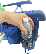 2 Backpack Beach Chairs with Storage Pouch and Towel Bar image 4