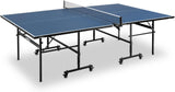Professional-grade medium-density fiberboard indoor table tennis table, equipped with a quick-locking table tennis net and a stand set - assembled in 10 minutes easily - of high quality - foldable, with a single-player playing mode image 4