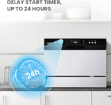 Desktop dishwasher, Energy Star portable dishwasher, 6 dish settings, small dishwasher with 8 washing programs, high-speed operation, baby care, energy-saving and glass material, dormitory dishwasher, RV and apartment dishwasher image 3