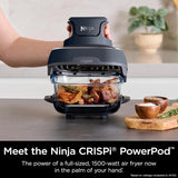Air fryer can be used in conjunction with microwave ovens, refrigerators and dishwashers. It is made of non-toxic glass material and features a portable cooking system with a capacity of 4 gallons. It comes with 6 glass containers and a sealing lid, image 2