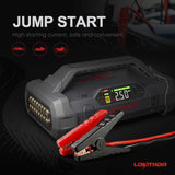 Jump Starter 2000Amp 20000mAh 12V Car Battery Booster Pack for Upto 8L Gas or 6L Diesel, 150 PSI Air Compressor with Damping Technology,Portable Power Bank with Handle Bar and Emergency Light image 2