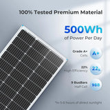 Solar Panel 100 Watt 12 Volt, High-Efficiency Monocrystalline PV Module Power Charger for RV Marine Rooftop Farm Battery and Other Off-Grid Applications, RNG-100D-SS, Single 100W image 4
