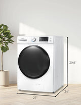0.9 Cu. Ft. Portable Washer, 6.6 lb. Capacity Washing Machine for Homes & Apartments, 5 Wash Cycles, Quick Connect Sink Adapter and Drain Hose Included, Transparent Lid, BPWM09W, White image 3