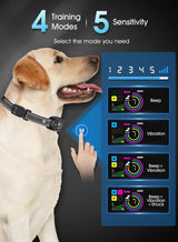 Smart Dog Bark Collar, Anti Barking Training Collar with 4 Training Modes, 5 Adjustable Sensitivity Levels, Waterproof and Magnetic Charging, Smart Bark Collar for Large Medium Small Dogs (Black) image 3
