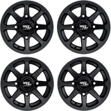 RT102 15in Wheels 15x7 4x137, 4 3 Offset, ATV UTV SxS Rims, Compatible with Can Am Commander Max Defender Max Pro Maverick X3 Maverick Trail, 4/137 Matte Black, Set of 4 image 2