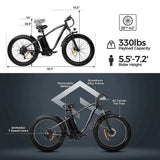 Outdoor electric bike with 48V/15Ah lithium battery image 3