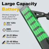26 inElectric Mountain Bike for Adults, 400W 25MPH 40 Miles, 36V 13AH,City Commuting E-bike image 2