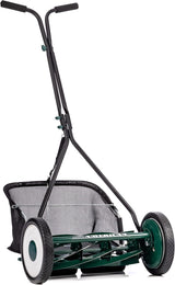 Mower Company 1725-16GC 16-inch 7-blade reel mower with grass debris collection device, designed specifically for lawns, green model image 2