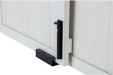 Farm sliding cowshed door furniture-style dog cage - antique white, large size. Unique style, durable and sturdy. Removable seat cushion. Easy to assemble. image 4