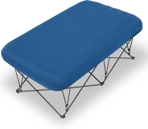 Foldable camping bed, equipped with an inflatable mattress and a portable bag, suitable for outdoor trips, camping, and beach vacations (excluding the inflatable pump)