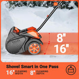 Cordless Snow Shovel with Wheels, 48V | 16-Inch | 4-Ah Brushless Cordless Snow Blower, Battery Snow Blower with Directional Plate & LED Lights (2 * 24V Battery & Dual Quick Charger Included) image 2