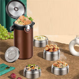 Insulated Lunch Box, Insulated Multi-layer Stainless Steel Preservation Box, Portable Home Lunch Box image 4