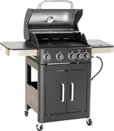 Burner Gas grill with side burner and enameled cast iron grille 42,000BTU outdoor cooking stainless steel propane grill Garden grill image 3