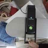 Digital steam press, featuring multiple fabric setting functions and steam impact function, made of stainless steel / black. image 2