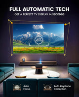 [Auto Focus/4K Support] Projector with WiFi 6 and Bluetooth 5.2, 700ANSI Native 1080P Outdoor Movie Projector, WiMiUS P62 Auto 6D Keystone & 50% Zoom, Smart Home Projector for iOS/Android/TV Stick image 2