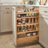 Retractable storage rack, suitable for kitchen/bathroom cabinets, equipped with soft-closing fully telescopic rails and adjustable shelves image 2