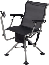 360° rotatable hunting seat, equipped with 4 extendable aluminum legs, adjustable gunstock, portable hunting shelter chair, equipped with carrying straps for outdoor activities.