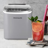 Compact desktop ice machine, capable of producing 26 pounds of ice per day, black color image 3