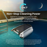 Solar Powered Automatic Robotic Pool Surface Skimmer Cleaner with 24/7 Continuous Cleaning Battery Power and Re-Engineered Twin Salt Chlorine Tolerant Motors (Blue) image 3