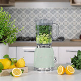 Backwash-style blender - 600-watt countertop blender, equipped with a 48-ounce BPA-free capacity container, featuring 3 speed modes and pulse function, ice crushing function and juice blending function - adopts the 50th anniversary design style - gen image 2