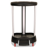 Administrative series floor-standing clothing storage basket / laundry basket, with front locking casters, capacity 30 gallons, black, without handle cover, suitable for hospitals / medical laboratories / commercial premises image 3