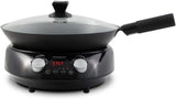 The electromagnetic frying pan can precisely control the temperature, ranging from 100°F to 575°F with intervals of 5°F. The pan body is dark in color, which can add complex charred aromas and flavors. The power is 3 watts. The specifications are 600 image 2
