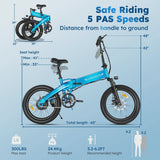 Alpha Joy Electric Bike for Adults 20 in, Rated 500W E-Bike 48V 13AH UL2849 image 6