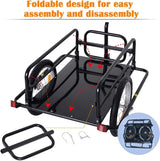 Foldable Bike Cargo Trailer, 80lbs Capacity, 16′′ Wheels, Black, with Hitch image 4