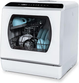 Countertop Dishwasher, 5 Washing Programs Portable Dishwasher With 5-Liter Built-in Water Tank For Glass Door image 3
