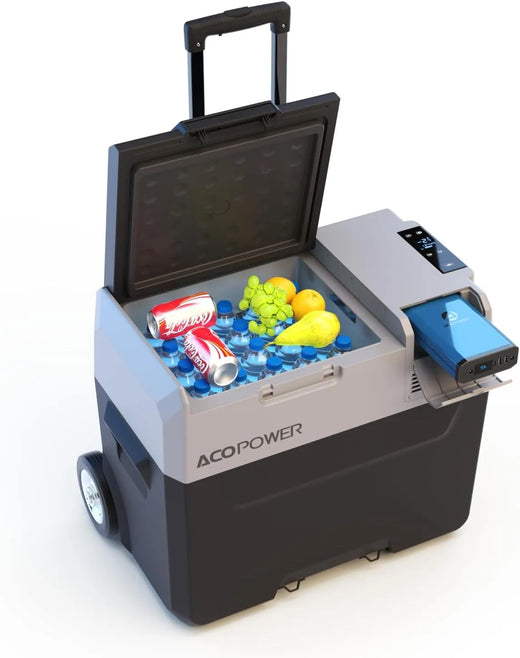 Protable Car Refridgerator, 32Qt Car Freezer with APP Control, 12V Cooler Freezer for Camping, Picnic, Hiking, RV, Boat