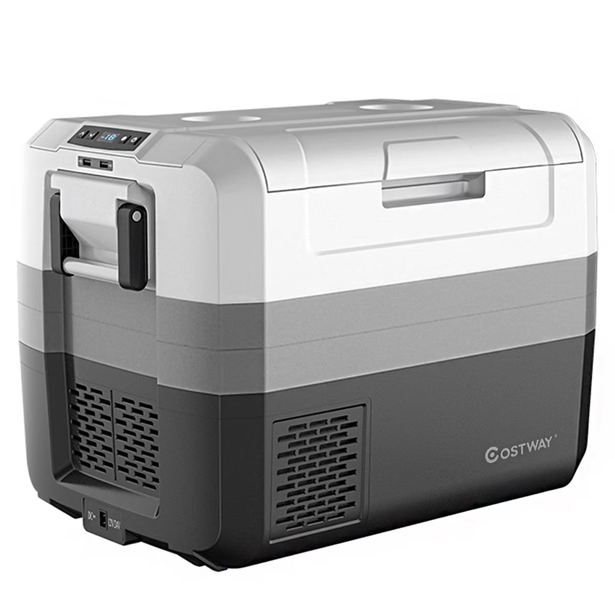 Costway 58 Quart Portable Electric Car Cooler Refrigerator Compressor Freezer for RVs Camping
