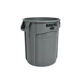 Heavy-duty round trash can / dumpster, 20-gallon capacity, white, suitable for outdoor garbage containers in places such as garden workers / construction workers / restaurants / backyards / offices / warehouses, 6 pieces per set.