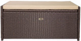 Barton Outdoor Storage Bench Rattan Style Deck Box Wicker Patio Furniture Water Resistance w/Seat Cushion, 60-Gallon, Brown image 3