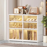 9-Tier LARGE Stackable Plastic Shoe Rack image 4
