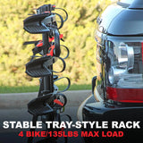 Rack - MAX Mounting Bracket Tray - Suitable for SUVs, trucks, and vans - 4 bicycle mounting brackets for seats - Foldable, with locking arms, 2-inch receiver - 1 bracket image 2