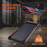 Cardio Flex Folding Treadmill Running Machine Dual Display Screen, 220 lbs. Capacity image 4