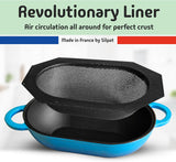 Super Simple Craft Bread Set. Cast iron Dutch oven [compact 2-bowl capacity] and perforated non-stick silicone liner. image 4