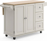 Homestyles Dolly Madison Mobile Kitchen Island Cart, Drop Leaf Breakfast Bar image 4