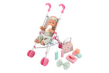 15" Baby Doll With Stroller And Accessories