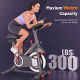 ANCHEER Exercise Bike for Home,Heavy Duty Indoor Stationary Bike with Comfortable Seat Cushion,300lbs Max Weight Capacity,Home Gym Cardio Workout... image 6