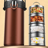 Insulated Lunch Box, Insulated Multi-layer Stainless Steel Preservation Box, Portable Home Lunch Box image 2