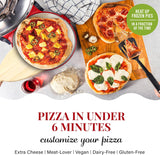 Pizza oven, with pizza cutter and dough roller, 12-inch portable indoor electric oven, 12-inch indoor pizza oven image 2