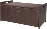 Barton Outdoor Storage Bench Rattan Style Deck Box Wicker Patio Furniture Water Resistance w/Seat Cushion, 60-Gallon, Brown image 4