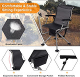 360° rotatable hunting seat, equipped with 4 extendable aluminum legs, adjustable gunstock, portable hunting shelter chair, equipped with carrying straps for outdoor activities. image 4
